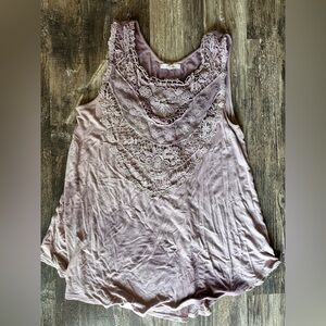 Maurices Lavender Lace Tank Top